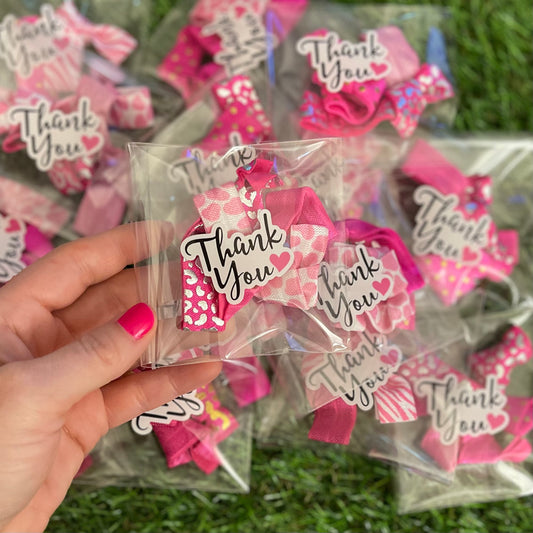 Pink Thank you loose tie pack