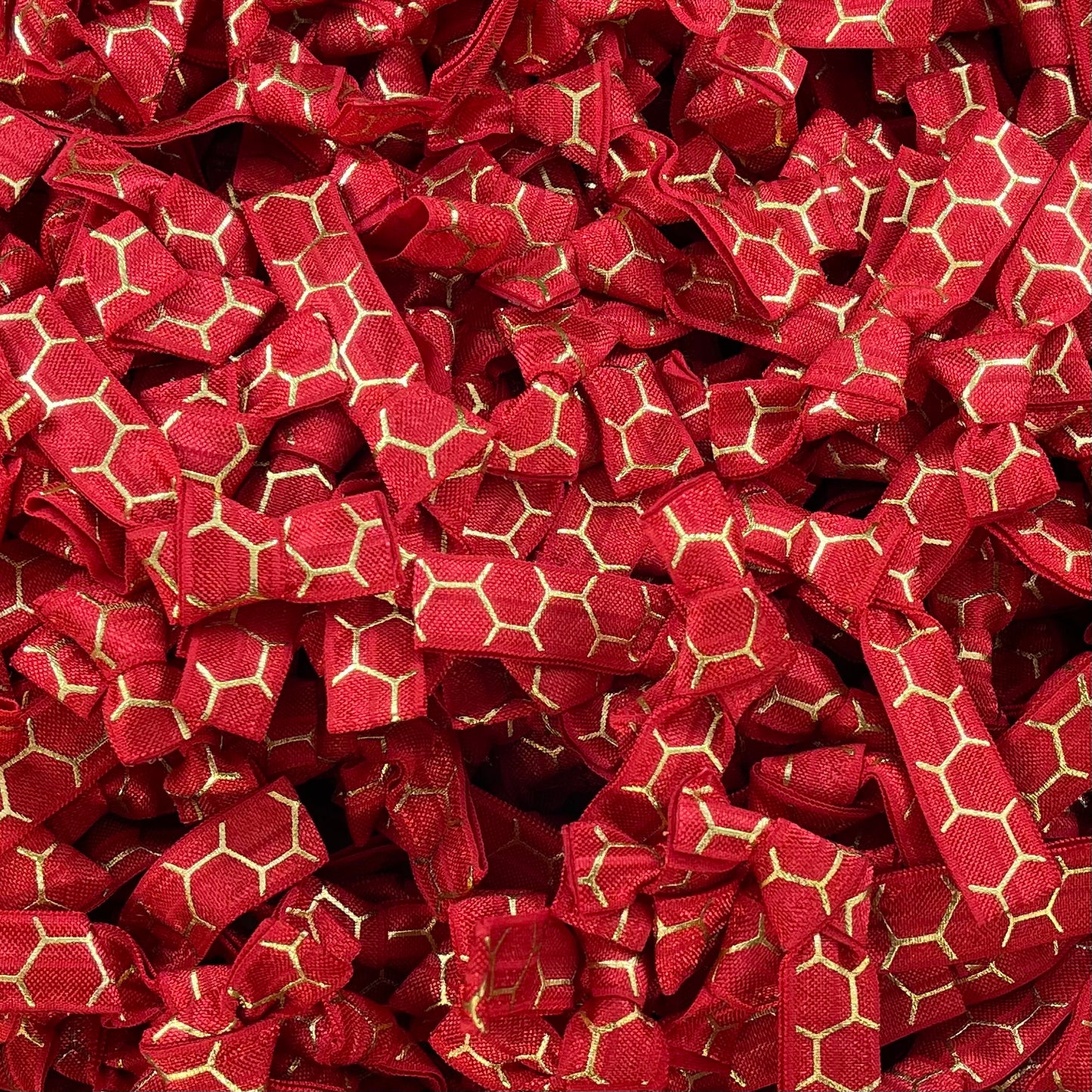 Scarlet Honeycomb Hair Tie