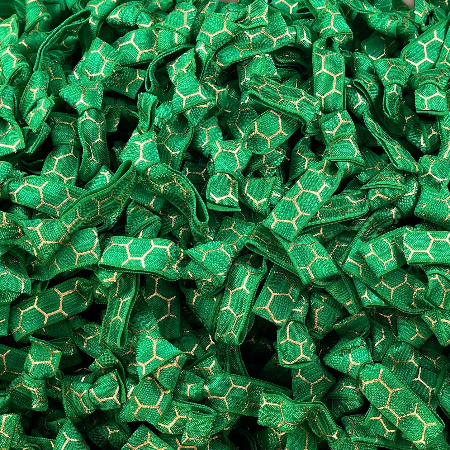 Emerald Green Honeycomb Hair Tie