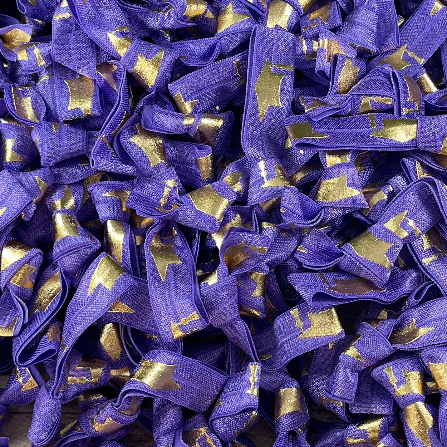 Purple Graduation Cap (gold) Hair Tie