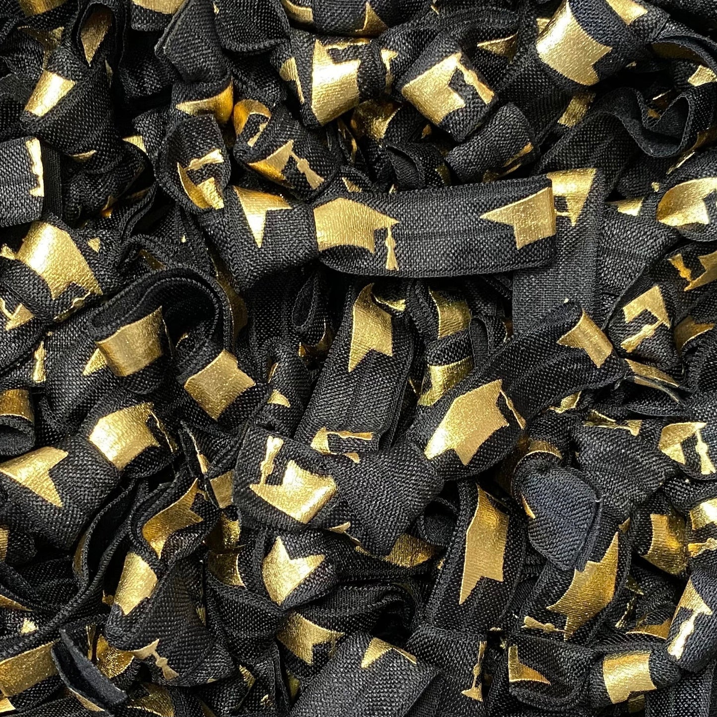 Black Graduation Cap (gold) Hair Tie